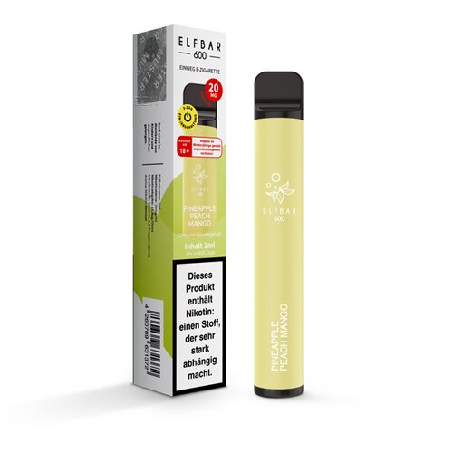 Pineapple Peach Mango ELF Bar 600 Disposable Vape