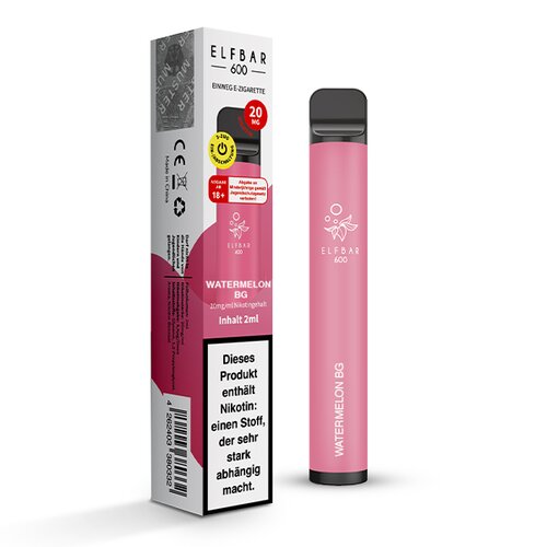 Watermelon Bubblegum ELF Bar 600 Disposable Vape